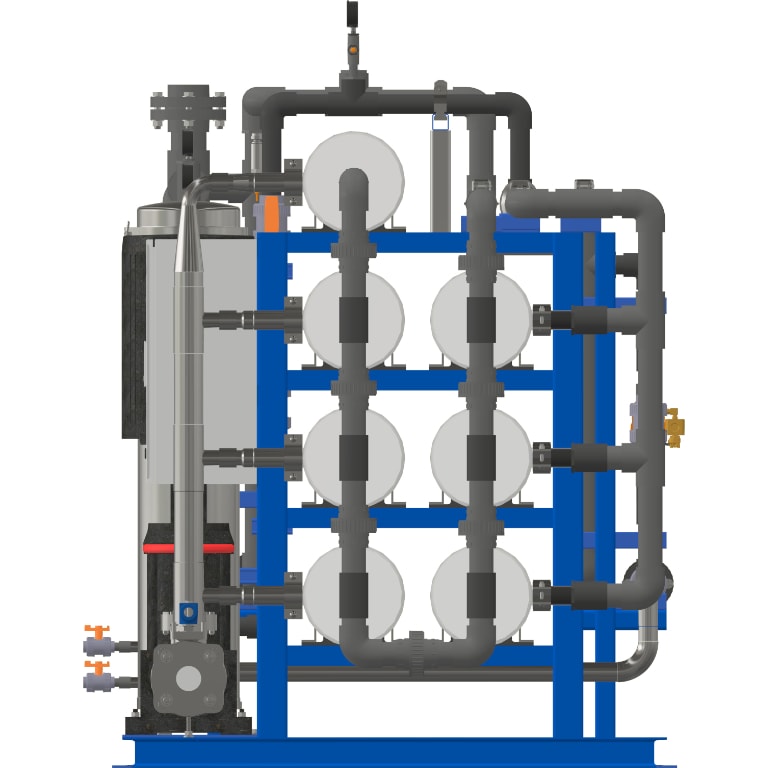 Excalibur industrial PLC SFINP reverse osmosis system - side view