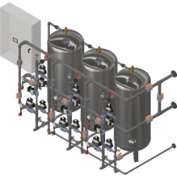 Excalibur industrial PLC triplex filtration system
